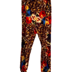 Kate & Mallory Dressy Jogger Style Pants NWOTags Floral 🌹 🐆 Animal Size 1XL